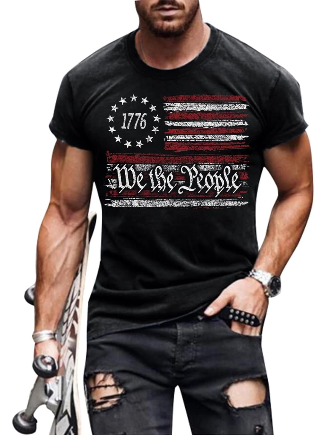 FAYALEQ Women's American Flag Tank Top - We The People 1776 Patriotic Shirt, Racerback Summer Vest