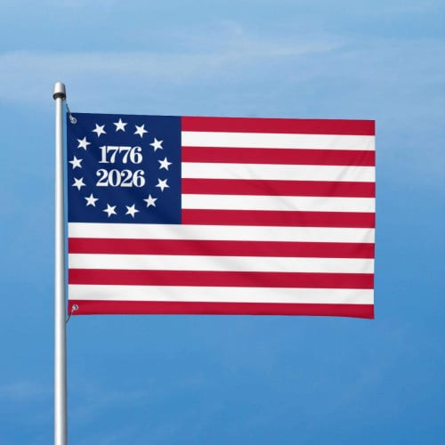 1776Bennington 250 Anniversary USA Flag 4x6 Ft Outdoor Double Sided BetsyRoss Flags 13 Colonies US 2026 American Flag with 2 Brass Grommets For Outside Indoor Decor