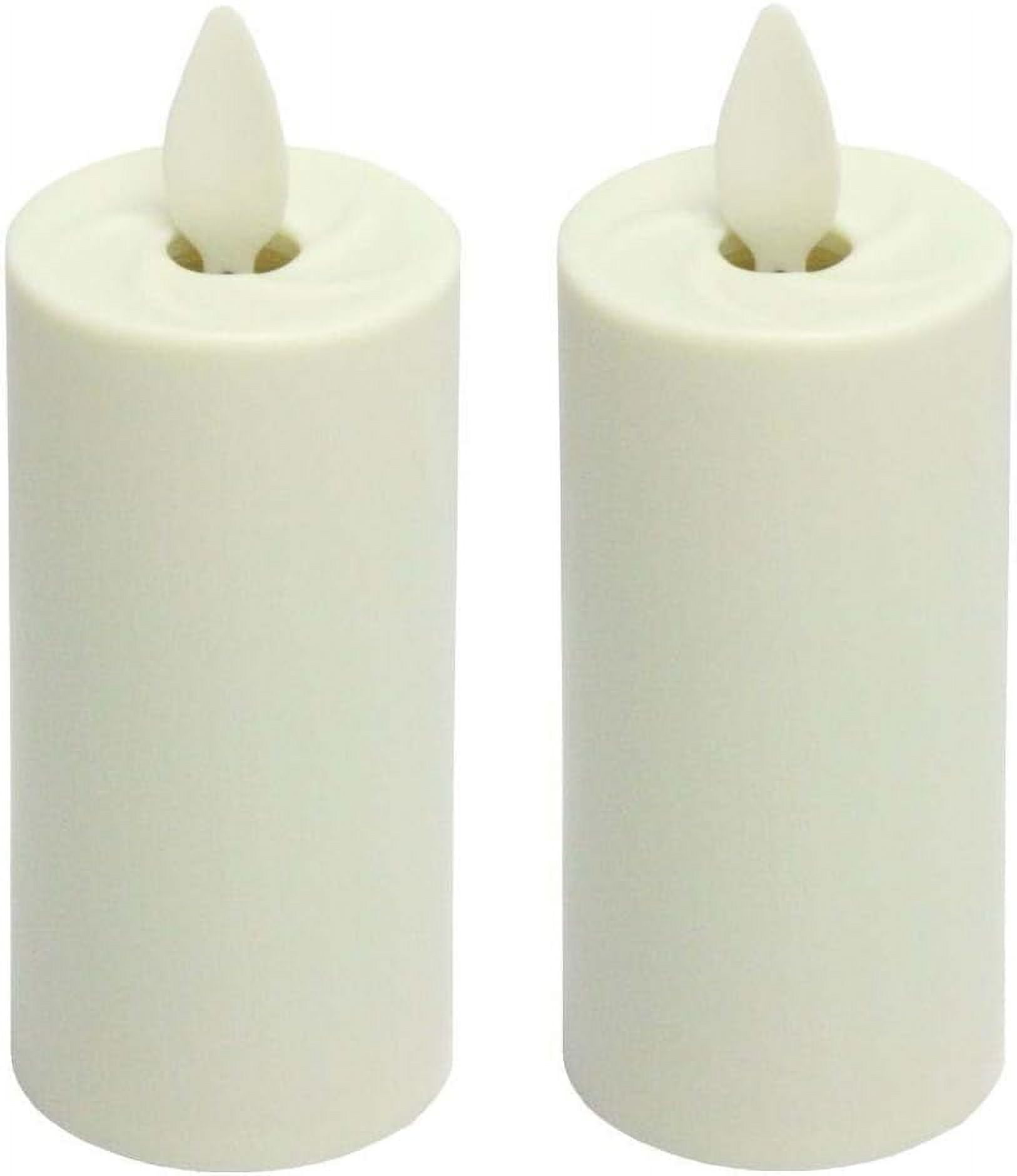 17777 1.5" X 3" Ivory (Unscented) Straight Edge Battery Operated