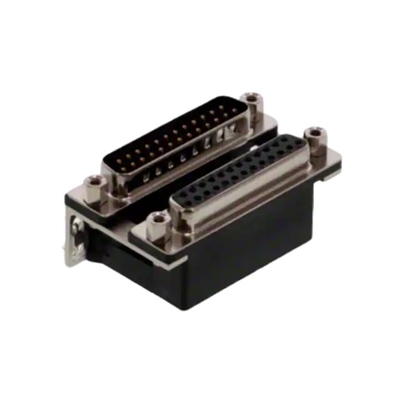 178-025-313R571 Connector D-Sub - Stacked Plug 25 Position Receptacle SLDR :Rohs