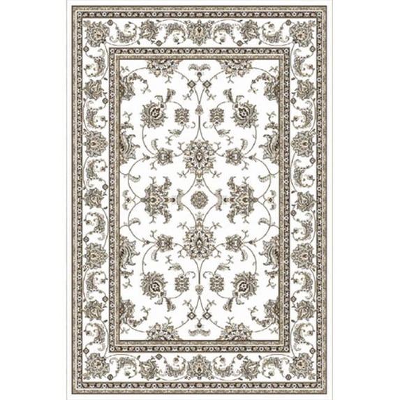 1780-0025-BONE Pisa Round Bone Traditional Turkey Area Rug, 7 ft. 10 in.