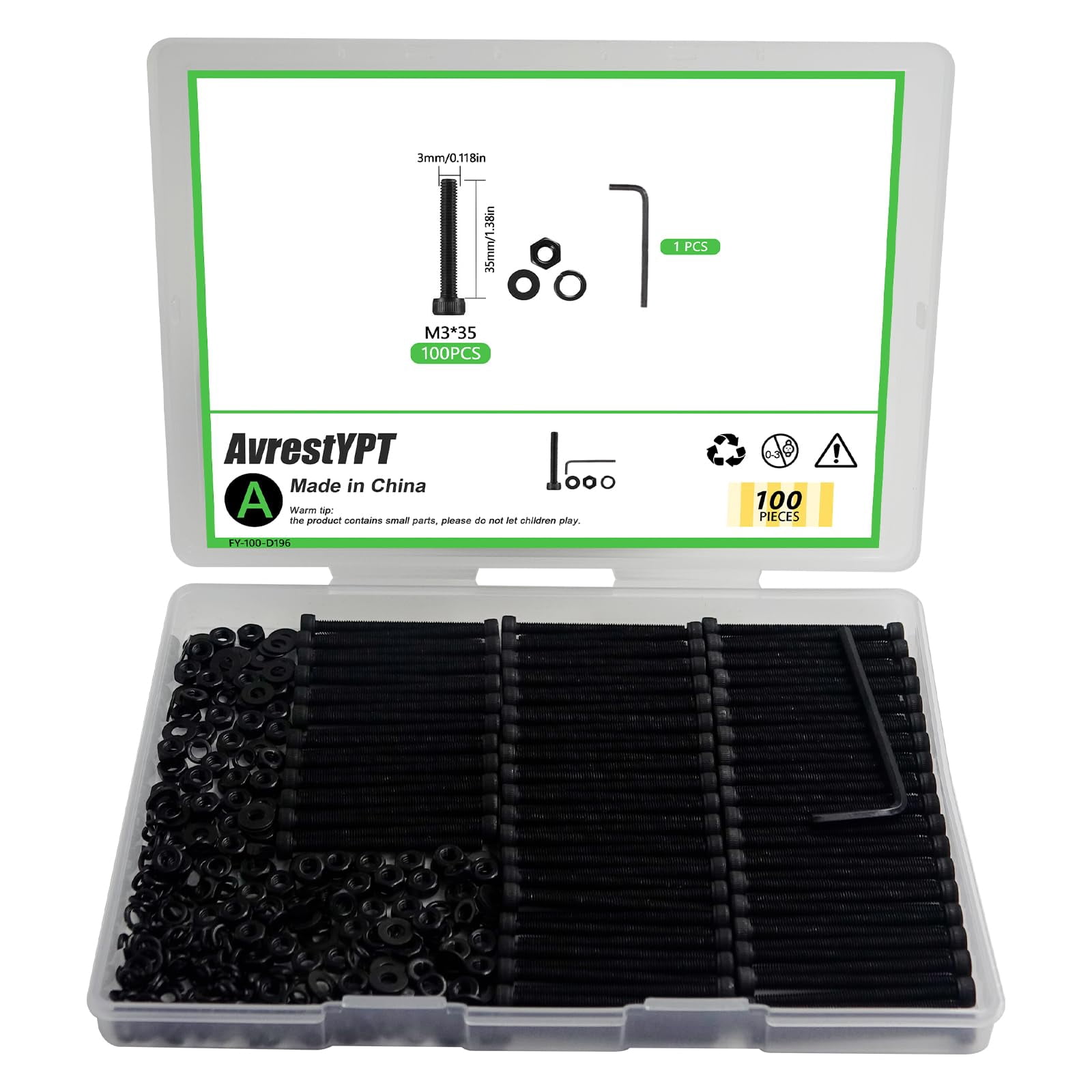 1780 Pcs M2 M4 M5 M3 Screws Set, Metric Bolt Assortment Kit, Metric ...