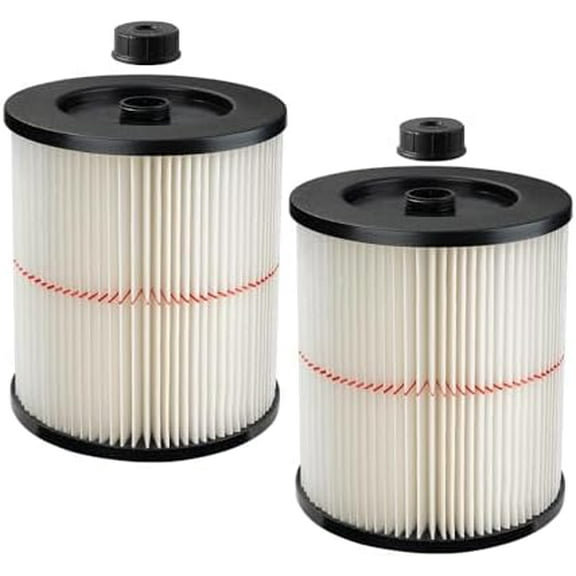17816 Filter for Craftsman Shop Vac 9-17816 Wet Dry Vac, Replacement Red Stripe Cartridge Filter Compatible with Craftsman 5/6/8/12/16/32 Gallon and Larger Vacuum Cleaner, 2 Pack