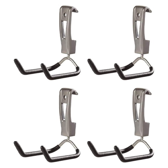 1784456 FastTrack Wall Mounted Rope, Hose, or Tool Garage Storage Utility Hook, Supports Up to 25 Pounds Each (4 Pack)