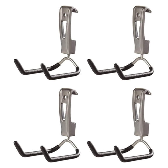 1784456 FastTrack Wall Mounted Rope, Hose, or Tool Garage Storage Utility Hook, Supports Up to 25 Pounds Each (4 Pack)
