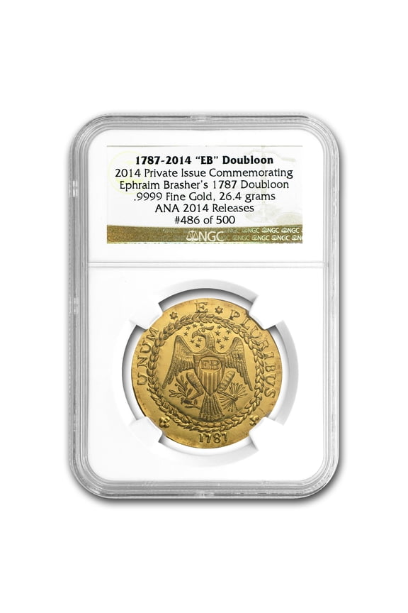 1787-2014 "EB" Brasher Doubloon Commemorative (NGC, .9999 Fine)