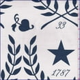 thumbnail image 1 of 1787 White and Blue/Slub Duck Canvas, Fabric Sold By the Yard, 1 of 1