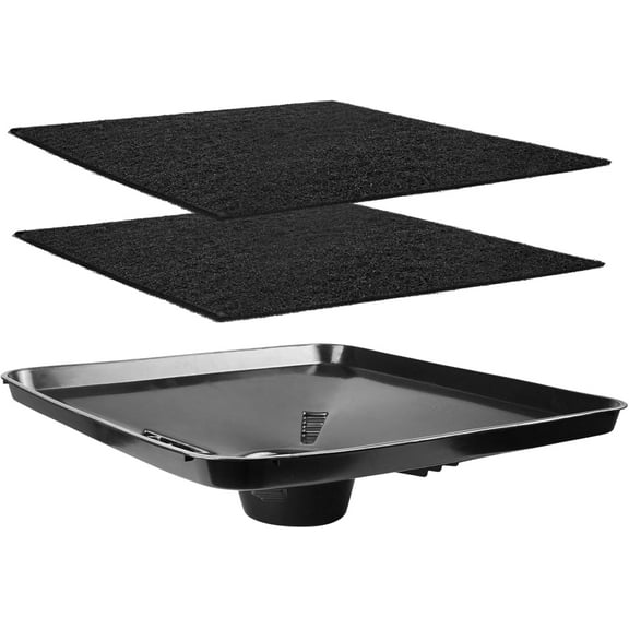 17892 Transmission Drain Pan for Lisle Oil Drains - 2 Pcs 22'' Oil Drain Splash Pad,Large Fluid Catch Pan Square Oil Drain Pan Fits Many Different Funnels Keep Floor Clean