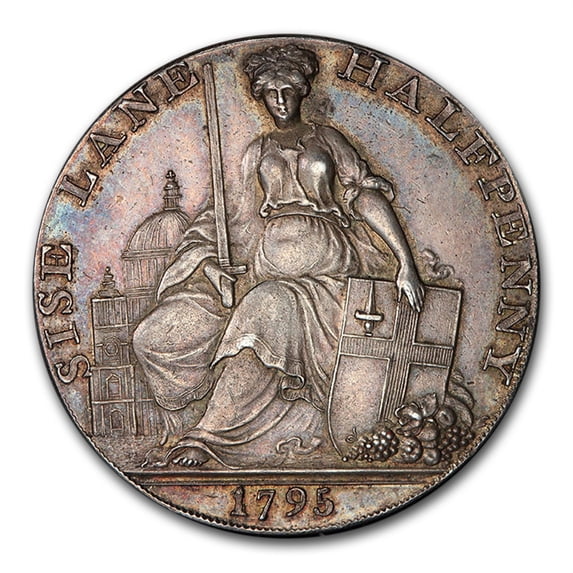 1795 Middlesex Silver 1/2 Penny Conder Token MS-62 PCGS