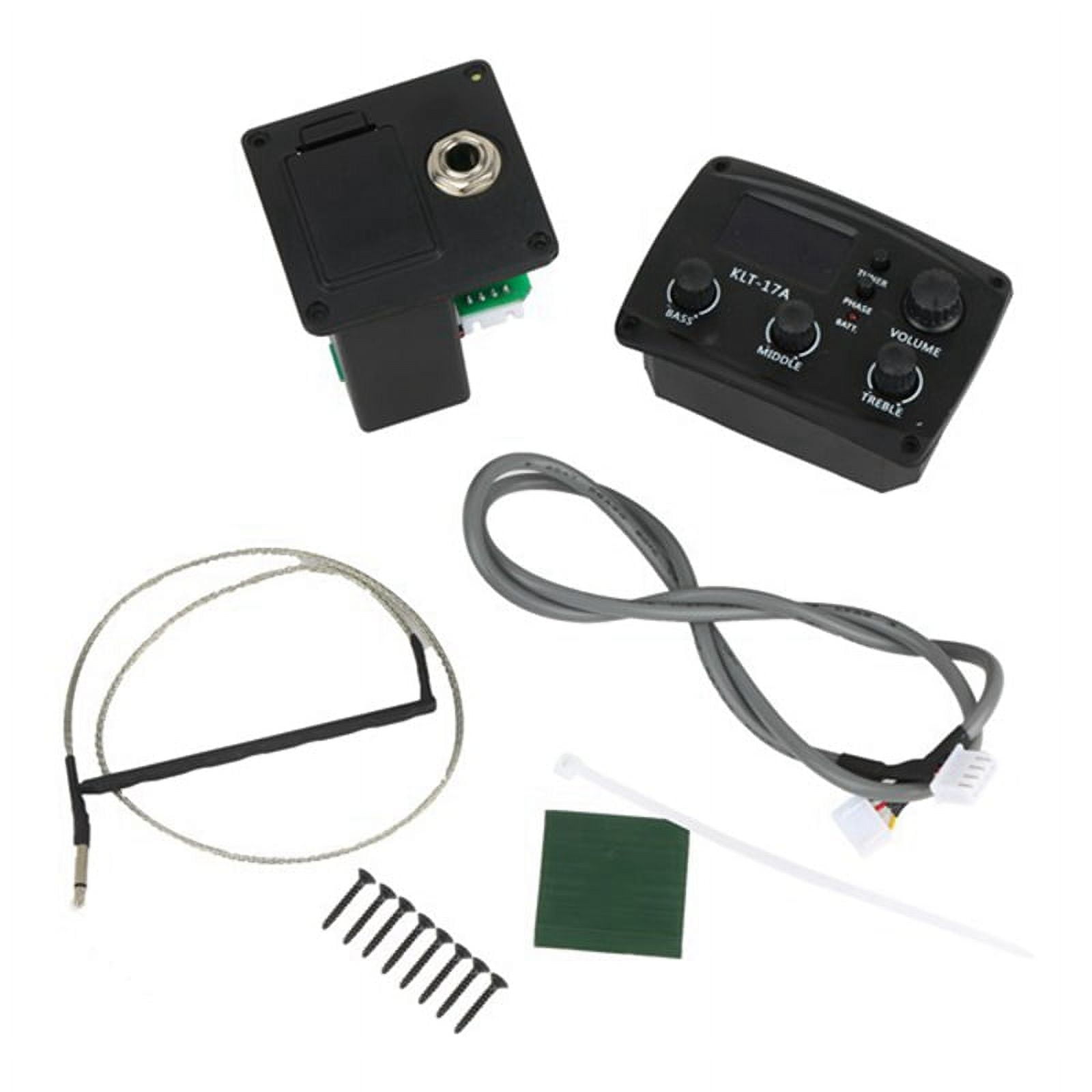 17A Acoustic Guitar EQ Preamp with Procedding Tuner 3 Band EQ Equalizer with Tuner Guitar