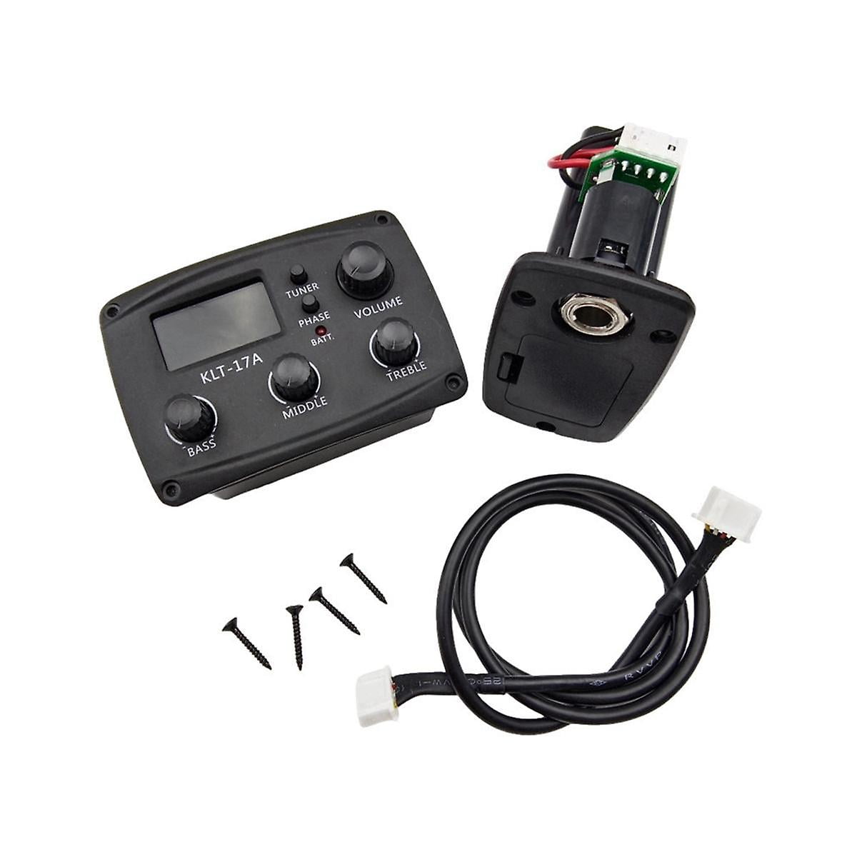 17A Acoustic Guitar Equalizer Preamp with Digital Program Tuner 3 Band