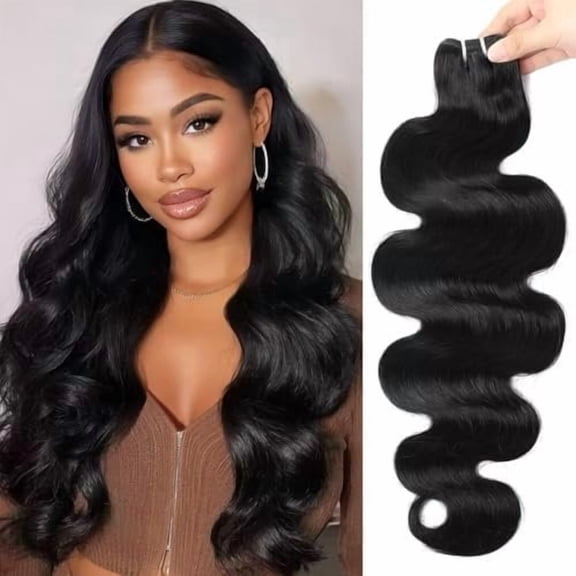 17A Brazilian  Virgin  Wave  Human Hair,  Unprocessed, Soft and Shinny, No  No Shedding, 1 Bundle 14 Inch  Black for Sew-In & Quick Weave