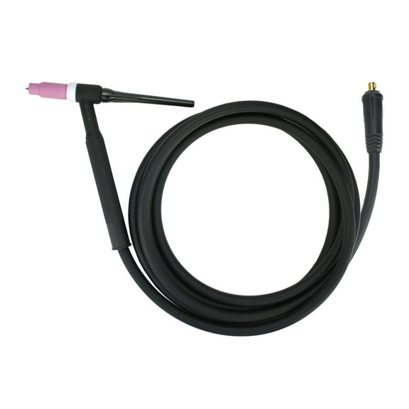 17F Series - 150 Amp - Air Cooled - Flexible Head TIG Torch - 12.5 feet 1-Piece Cable - INLINE Gas Dinse 10-25 Connector - (Welders with Gas Solenoid)