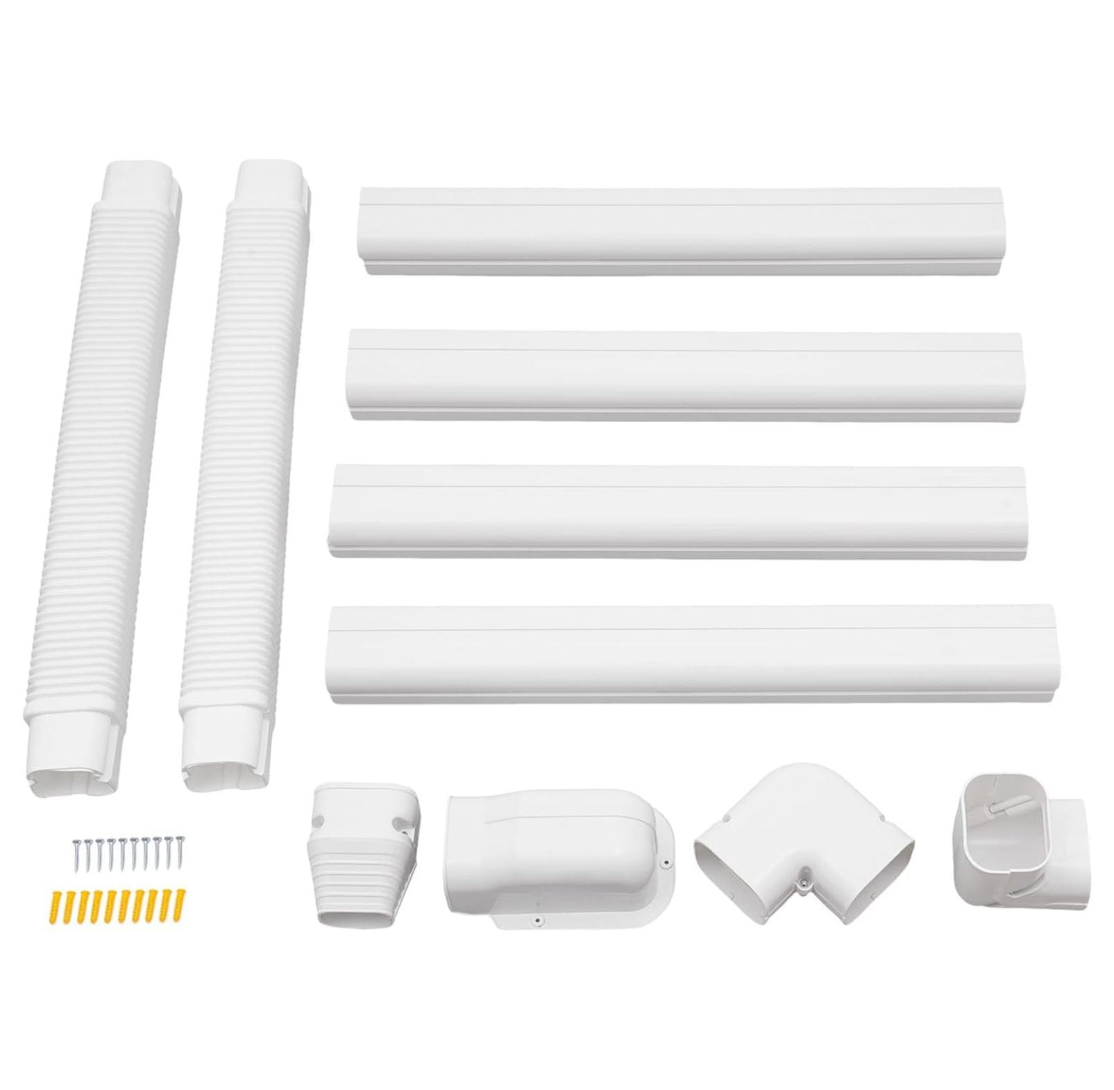 17Ft PVC Line Cover Kit,3”Decorative Line Set Cover Kit, Mini Split ...