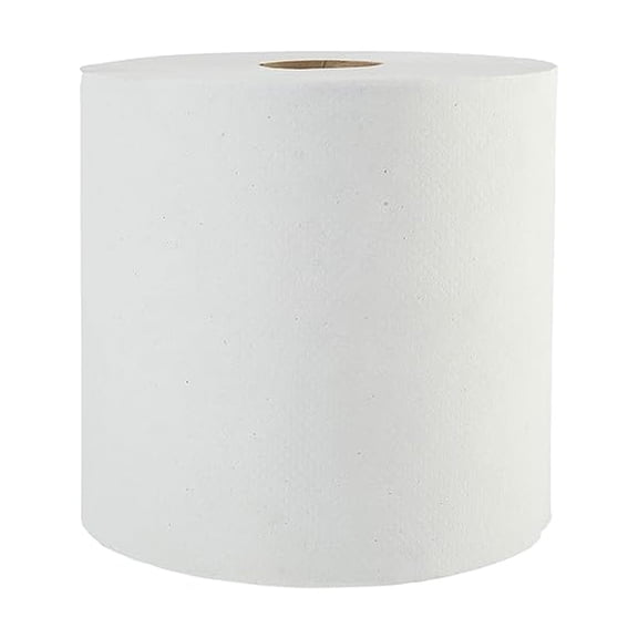 17GREEN Recycled Paper Towels, 8x800ft Universal Roll, 6 Count - Green Seal Certified, Hard Wound, Non-Perforated, Embossed White Towels for Commercial & Home