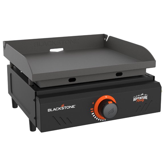 Blackstone Adventure Ready Outdoor Griddle, 17 Inch Single-Burner Portable Flat Top Grill, Black