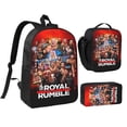 thumbnail image 1 of 17IN Wres-Tler W-W,E Backpack with Insulated Lunch Box Pencil Case 3PCS Laptop Bookbag Set, 1 of 8