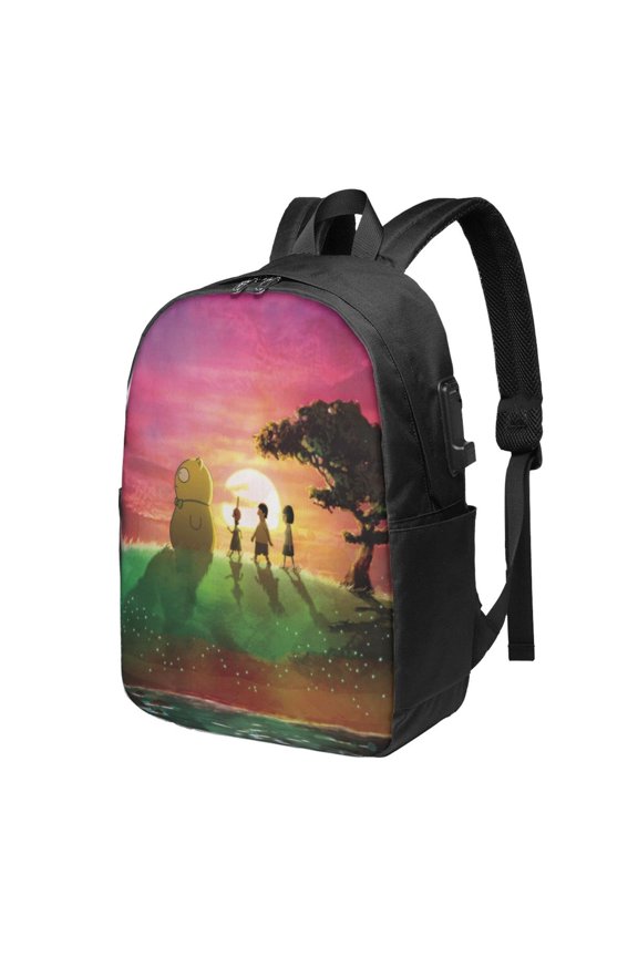 17In Bob Family's Bur-Ger Laptop Backpack with USB Travel Backpack Laptop Bag Waterproof Travel Backpack Purse Fashion Computer Bag