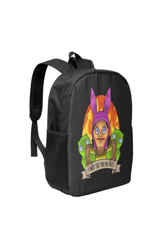 17In Bob's Bur-Ger Backpack Cartoon Backpack Travel Bag Portable Large Capacity Sports Backpacks Computer Bag