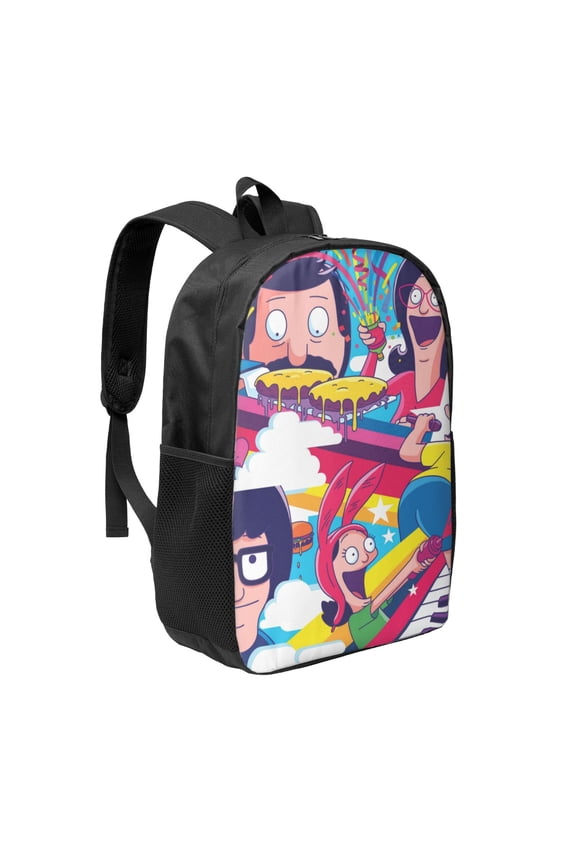 17In Bob's Bur-Ger Backpack Cartoon Backpack Travel Bag Portable Large Capacity Sports Backpacks Computer Bag