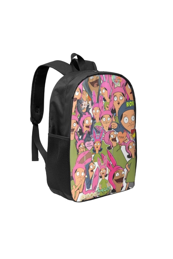 17In Bob's Bur-Ger Lou-ise Backpack Cartoon Backpack Travel Bag Portable Large Capacity Sports Backpacks Computer Bag