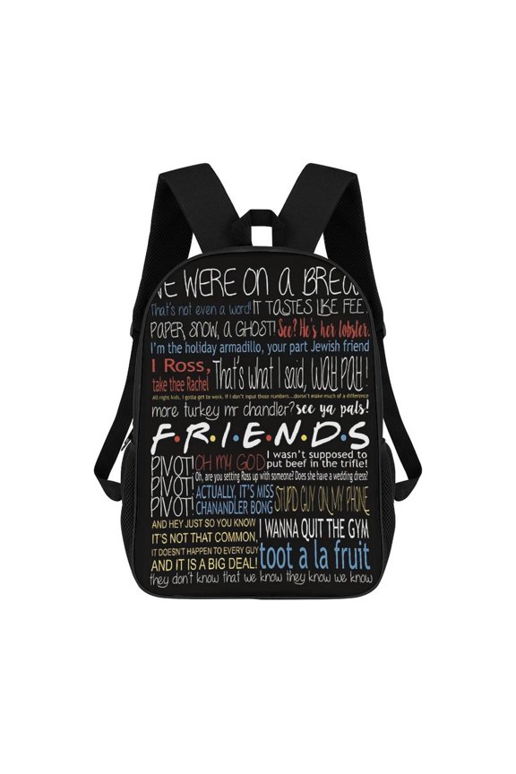17In Friend Show Backpack Bookbag Large for Office Lightweight Outdoor Travel Shoulder Bag