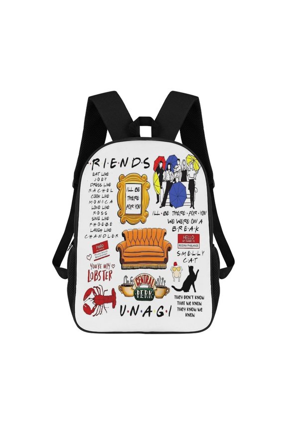 17In Friend Show Backpack Bookbag Large for Office Lightweight Outdoor Travel Shoulder Bag