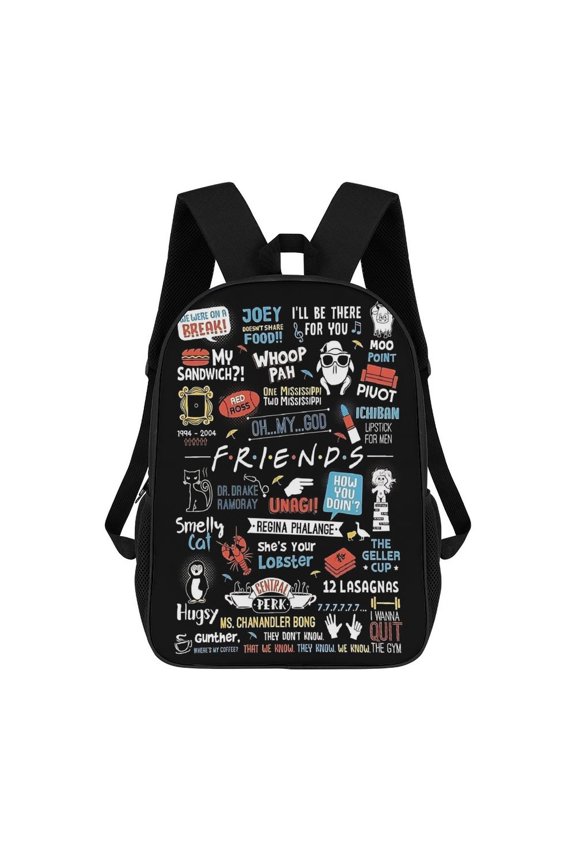 17In Friend Show Backpack Bookbag Large for Office Lightweight Outdoor Travel Shoulder Bag
