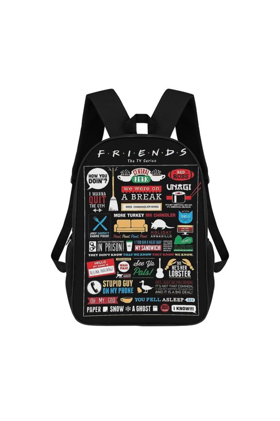 17In Friend Show Backpack Bookbag Large for Office Lightweight Outdoor Travel Shoulder Bag