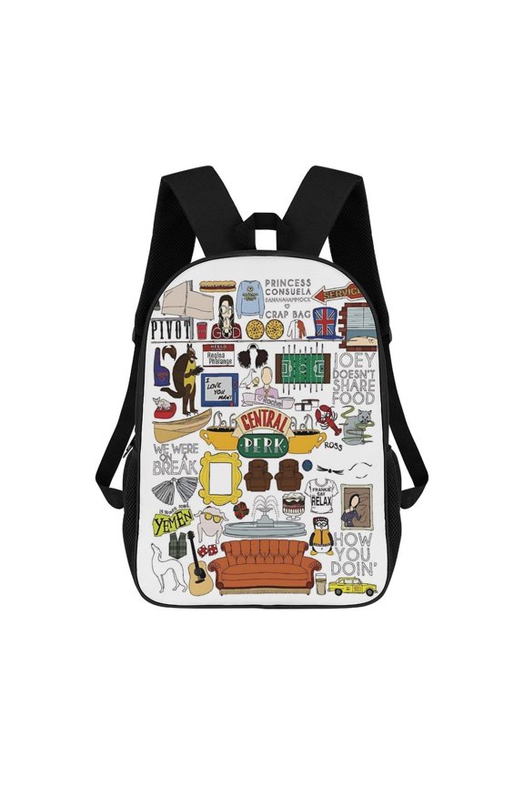 17In Friend Show Backpack Bookbag Large for Office Lightweight Outdoor Travel Shoulder Bag