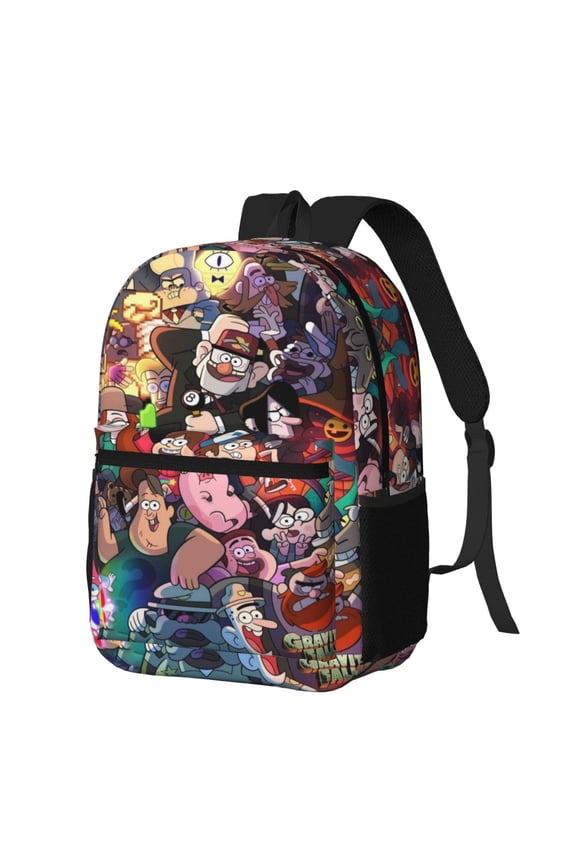 17In Gravity Fall Backpack with Pocket Travel Backpack Portable Large Capacity Sports Backpacks Computer Bag