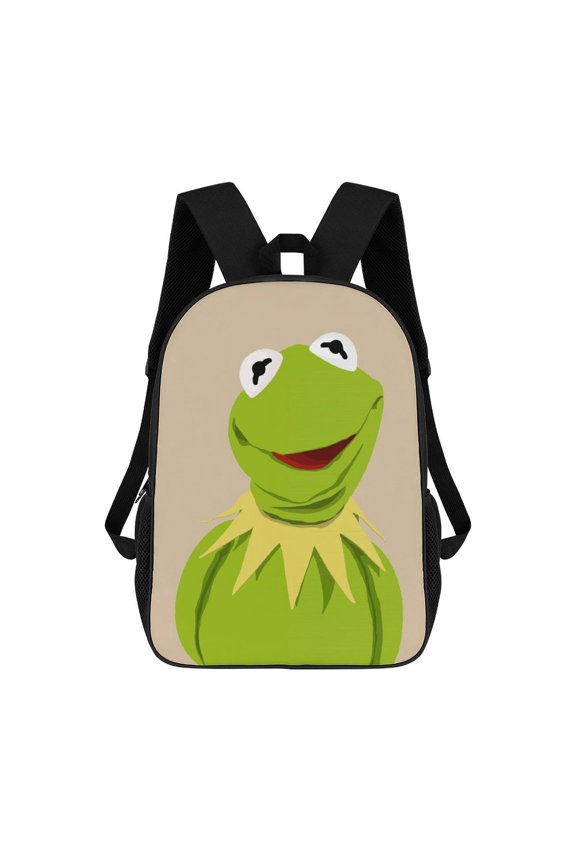 17In Ker-mit The Frog Backpack Large Capacity Travel Backpacks Lightweight Sports Laptop Bag Daypack