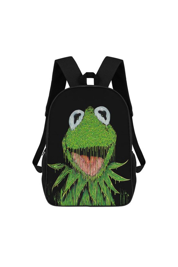 17In Ker-mit The Frog Backpack Large Capacity Travel Backpacks Lightweight Sports Laptop Bag Daypack