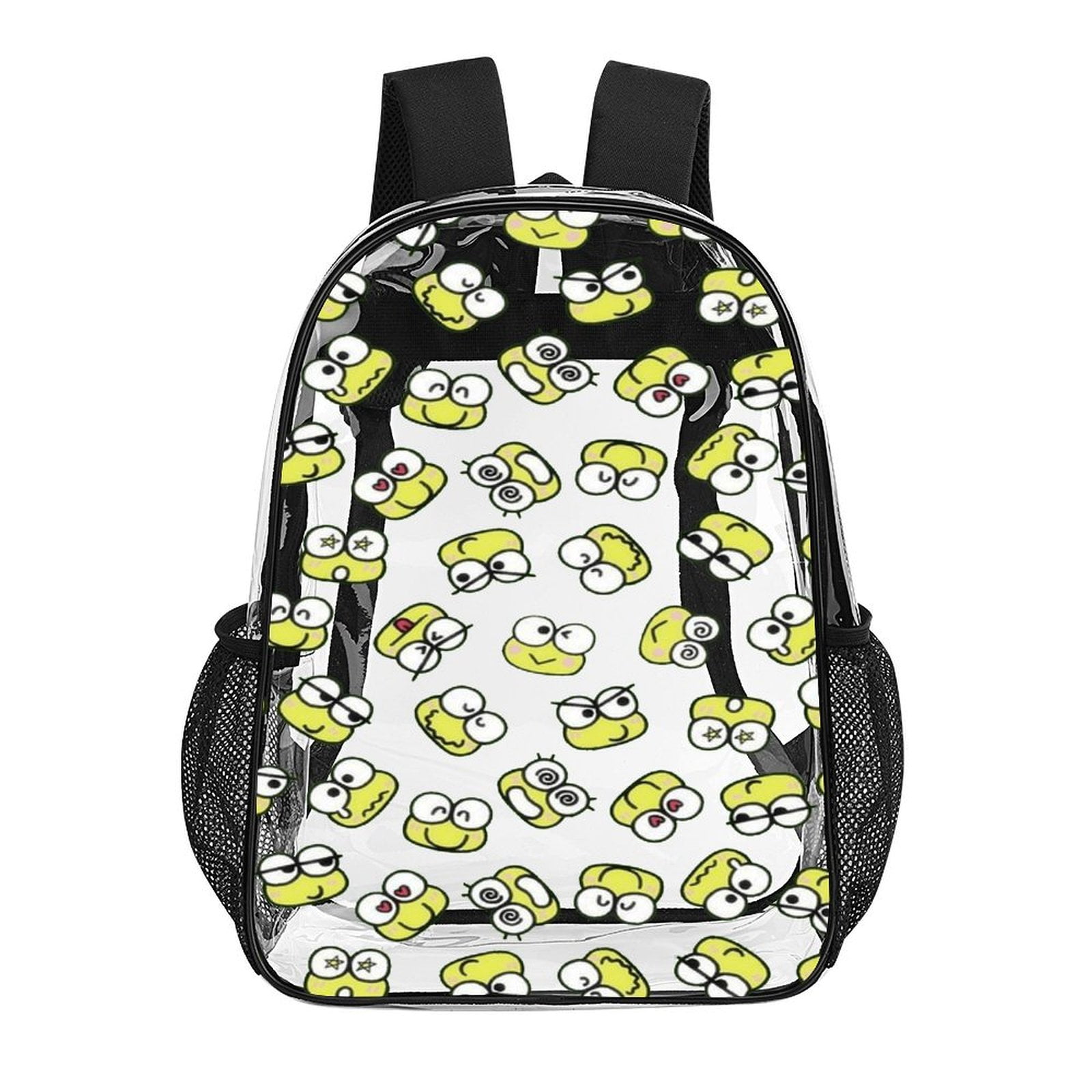 17In Keroppi Clear Backpack Transparent Backpack Waterproof Heavy Clear Book Bag
