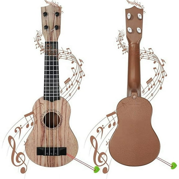 17In Kids Ukulele Guitar 4Strings Mini Guitar Children Musical Instruments Toys with Picks for Toddler Kids ,C