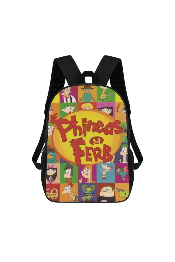 17In Phi-Neas Friend Ferb0 Backpack Bookbag Large for Office Lightweight Outdoor Travel Shoulder Bag