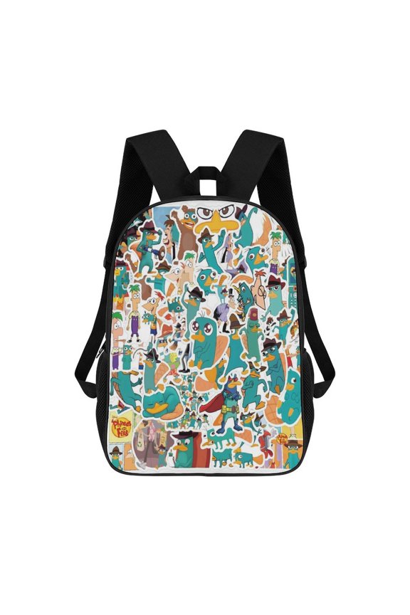 17In Phi-Neas Friend Ferb0 Backpack Bookbag Large for Office Lightweight Outdoor Travel Shoulder Bag