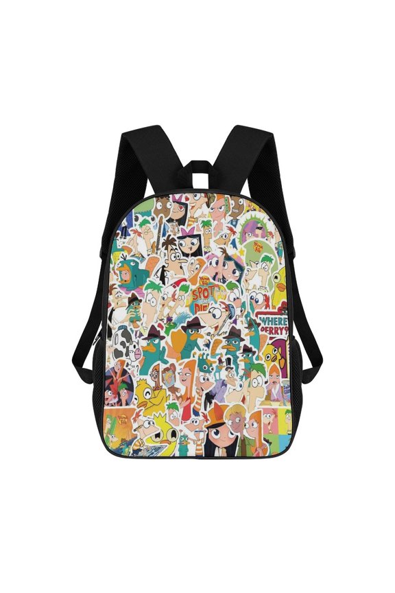 17In Phi-Neas Friend Ferb0 Backpack Bookbag Large for Office Lightweight Outdoor Travel Shoulder Bag