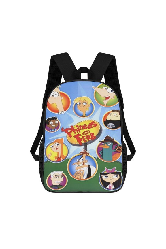 17In Phi-Neas Friend Ferb0 Backpack Bookbag Large for Office Lightweight Outdoor Travel Shoulder Bag