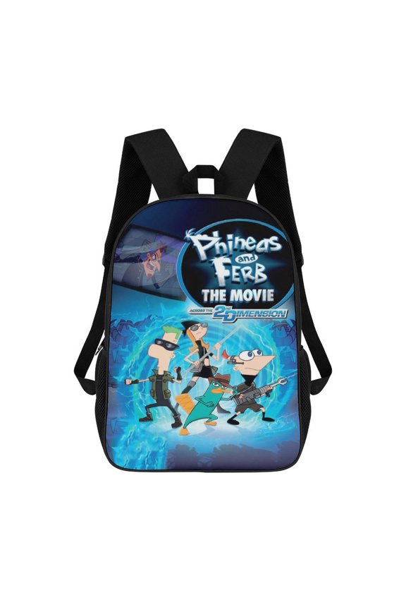 17In Phi-Neas Friend Ferb0 Backpack Bookbag Large for Office Lightweight Outdoor Travel Shoulder Bag