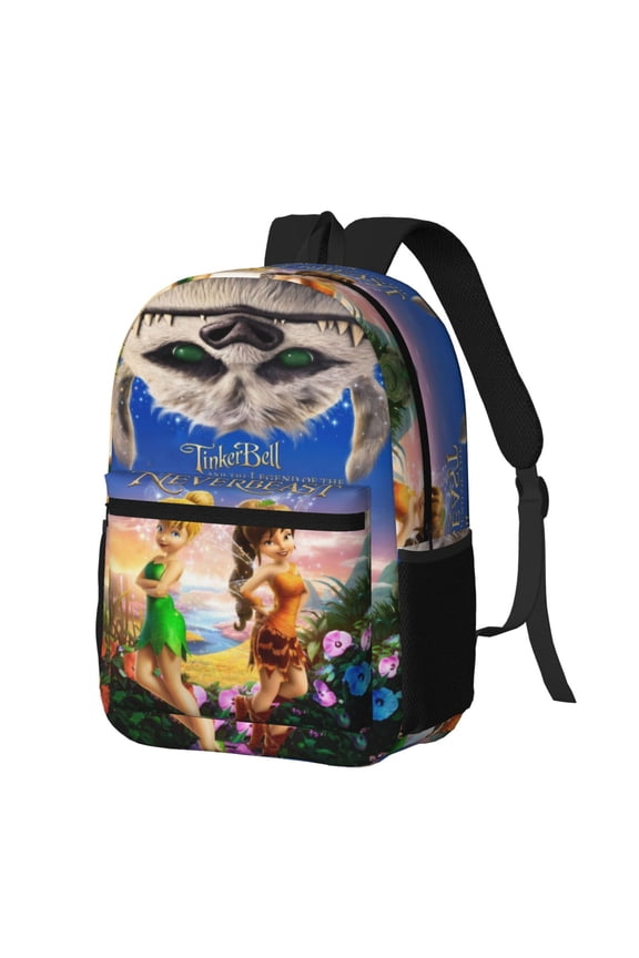 17In Tinker-bel Legend of the Never Beast Backpack Large Carry On Backpack with Front Pocket Lightweight Sports Travel Laptop Bag