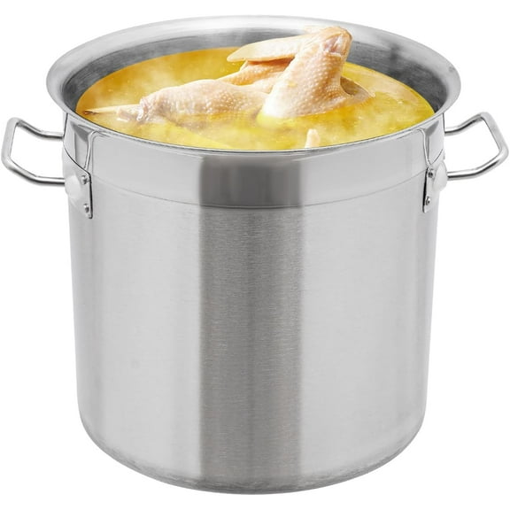 17L/ 4.49Gal Stainless Steel Stock Pot with Lid,Cookware  Large Soup Boiling,Large Stock Pot for Restaurants,Kitchens,Hotels