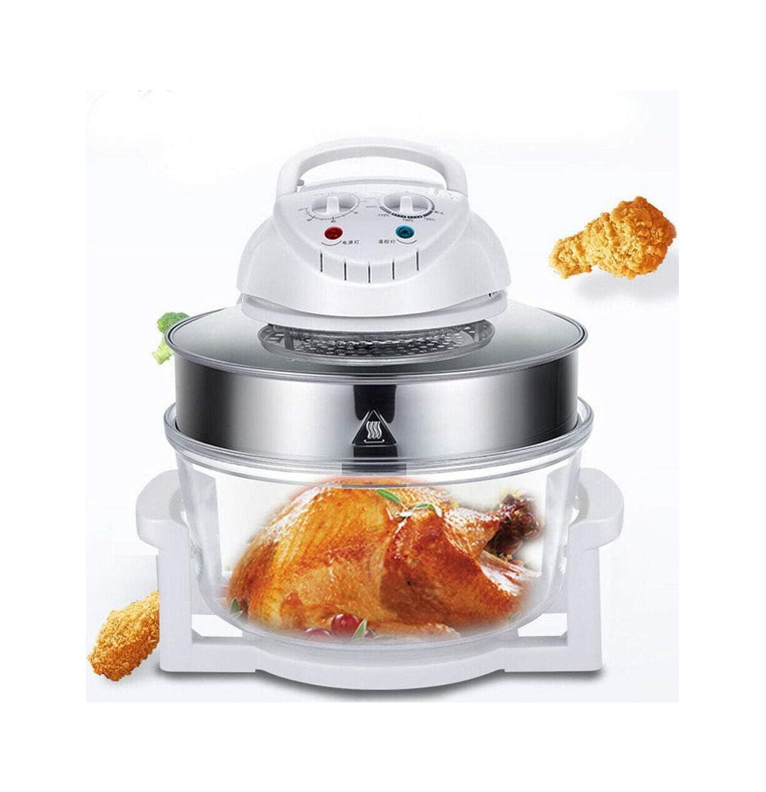17L Glass Turbo Air Fryer Infrared Halogen Convection Oven Roaster