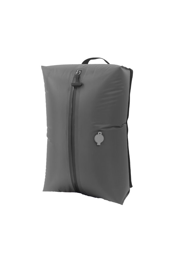 17L Gray Flat Bottom Vacuum Compression Storage Bag With View Window And Sealed Zipper For Efficient travels Organizers