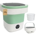 thumbnail image 1 of 17L Portable Mini Washing Machine, Foldable Compact Washer with Spin Dryer, 3 Wash Modes for Baby Clothes, Underwear & Socks, Perfect for Apartments, Travel, Dorm & RV Living, 1 of 9