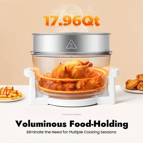 17L Turbo Air Fryer Convection Oven Oil-Less Electric Grill Roaster bake Cooker for Home Kitchens, Restaurants, Family Gatherings, Food Stalls