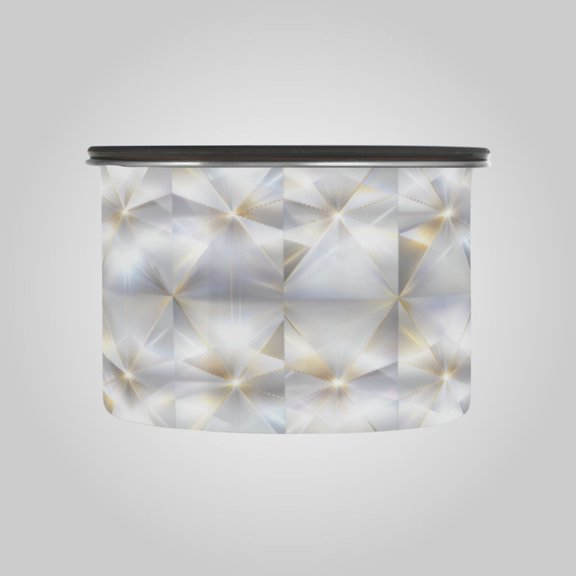 17OZ Food Storage Can - Keep Coffee Tea Flour & More Fresh - Ideal for Cereal Nuts & Pet Food Crystal Prism Starlight