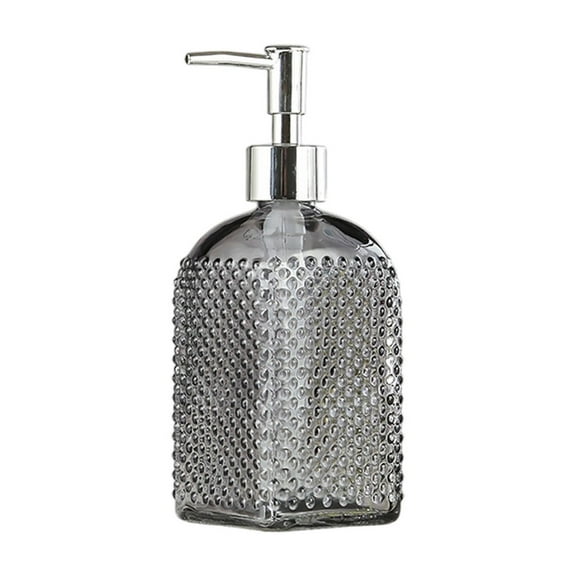 17Oz Glass Soap Dispenser with Pump for Kitchen,Refillable Liquid Hand soap Dispenser, Clear Soap Dispenser Bathroom for Hand soap, Dish Soap, Lotion