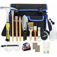 thumbnail image 1 of 17PCS Geology Rock Pick Hammer Kit, 32oz Hammer & 3 PCS Digging Chisels Set for Rock Hounding, Gold Mining & Prospecting Equipment Tool with Multi-function Sholve, Compass, Whistle, Chisel, 1 of 7