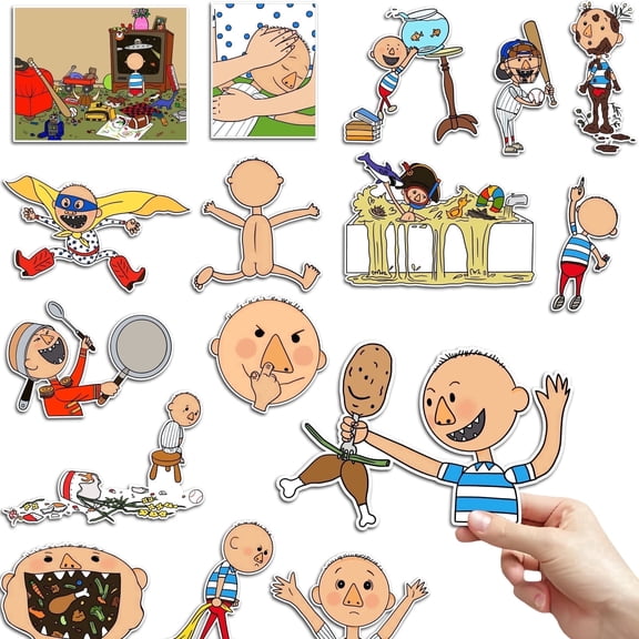 HOOJOJO 17 Pieces No David! Felt Story Set, 3+ Minimum Recommended Age Educational Preschool Toy, Interactive Storytelling Prop